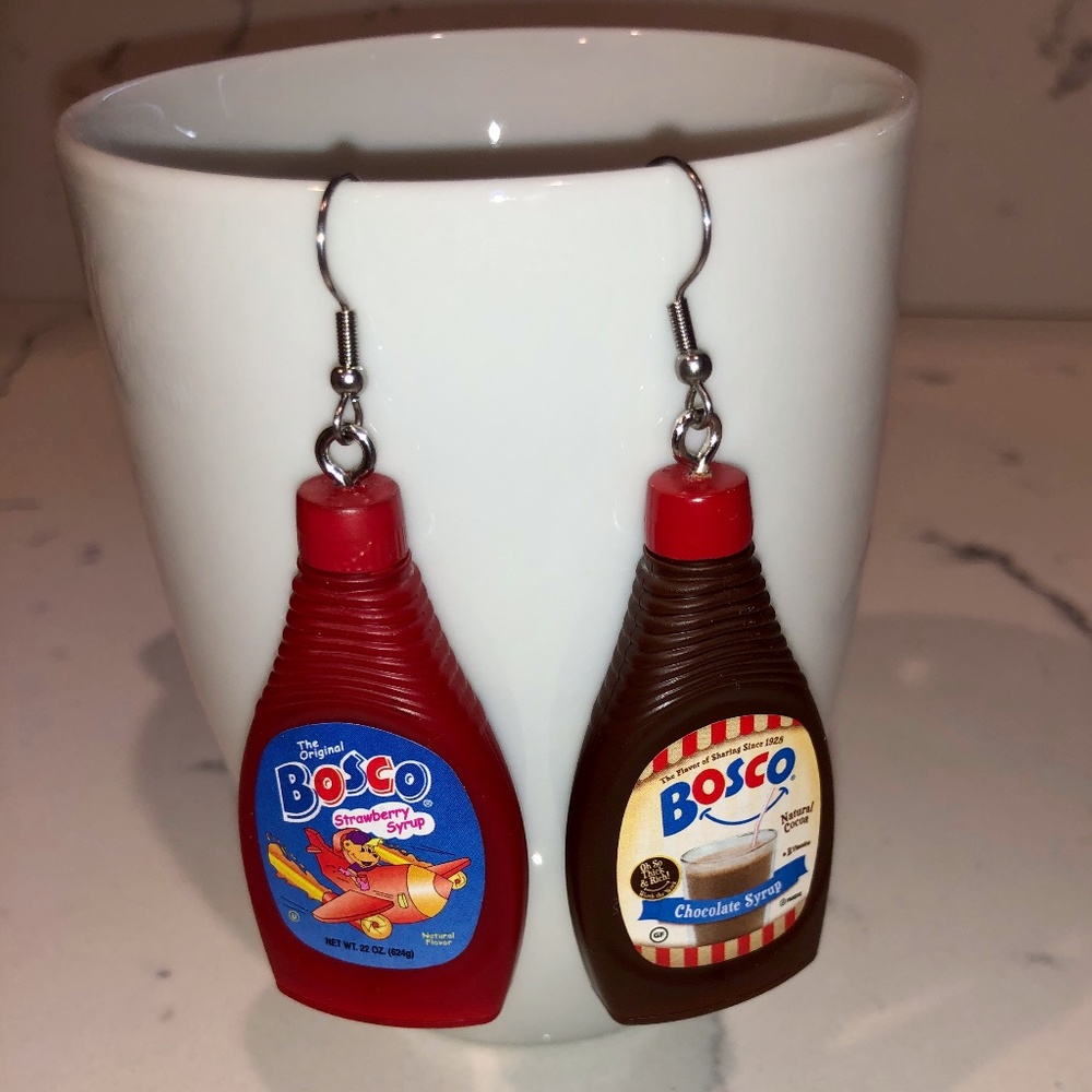 Handmade Zuru Mini Brands Bosco's Syrup Earrings